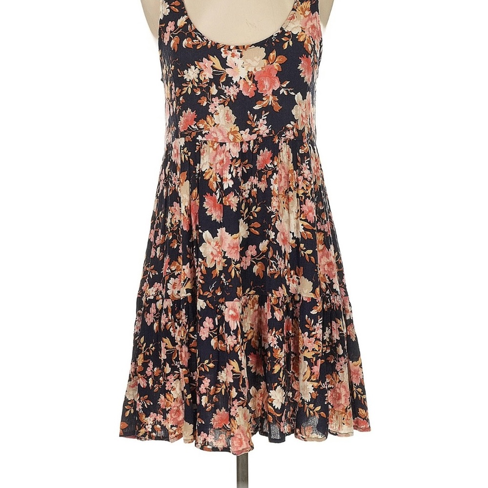 American Eagle Outfitters Pink and Orange Pleated Sundress